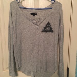 SOLD Grey waffle fabric long sleeve